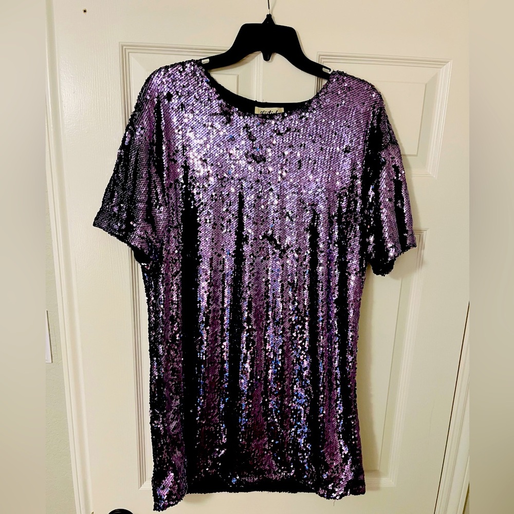 Apricot Lane purple sequin dress